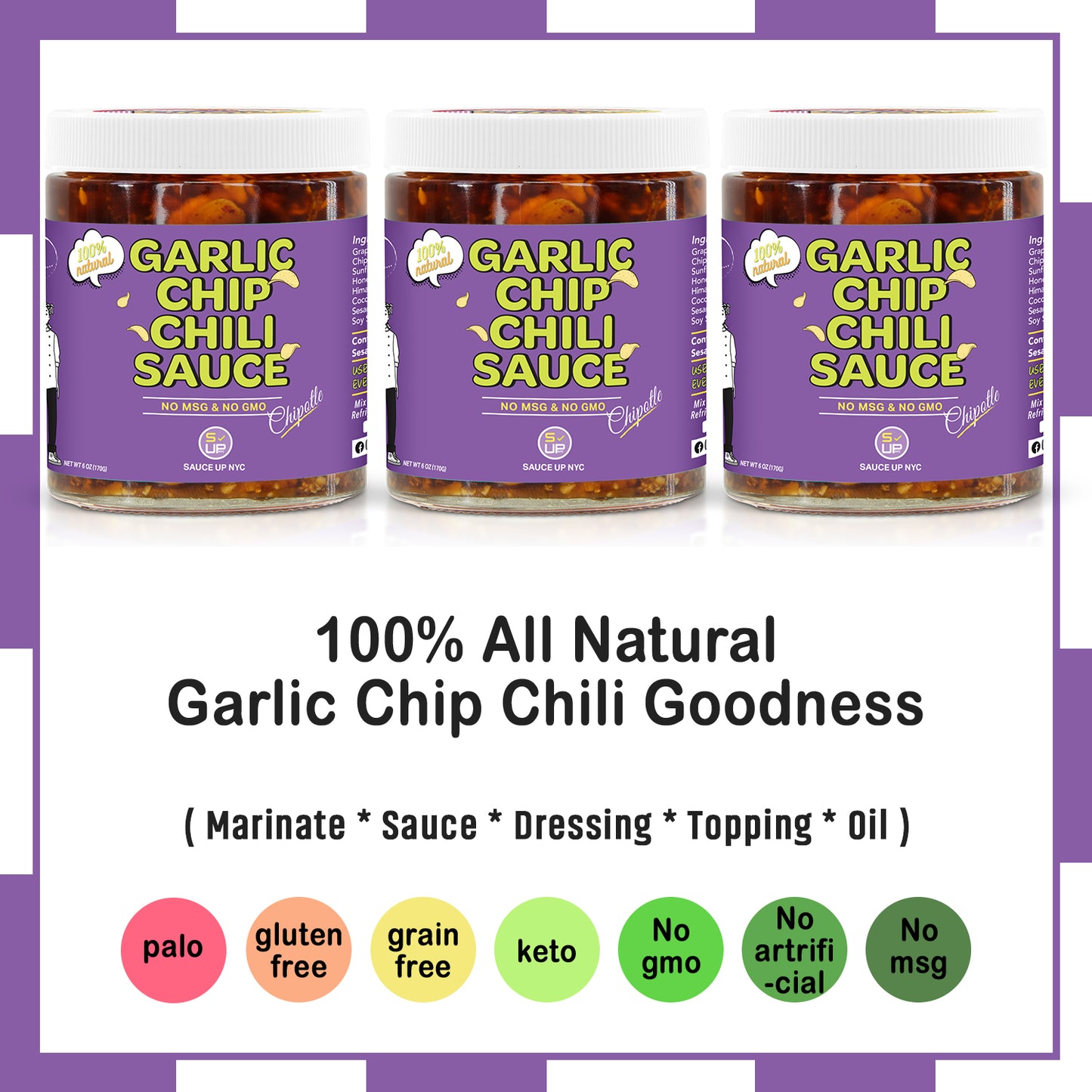 Garlic Chip Chili Sauce ( Chipotle )