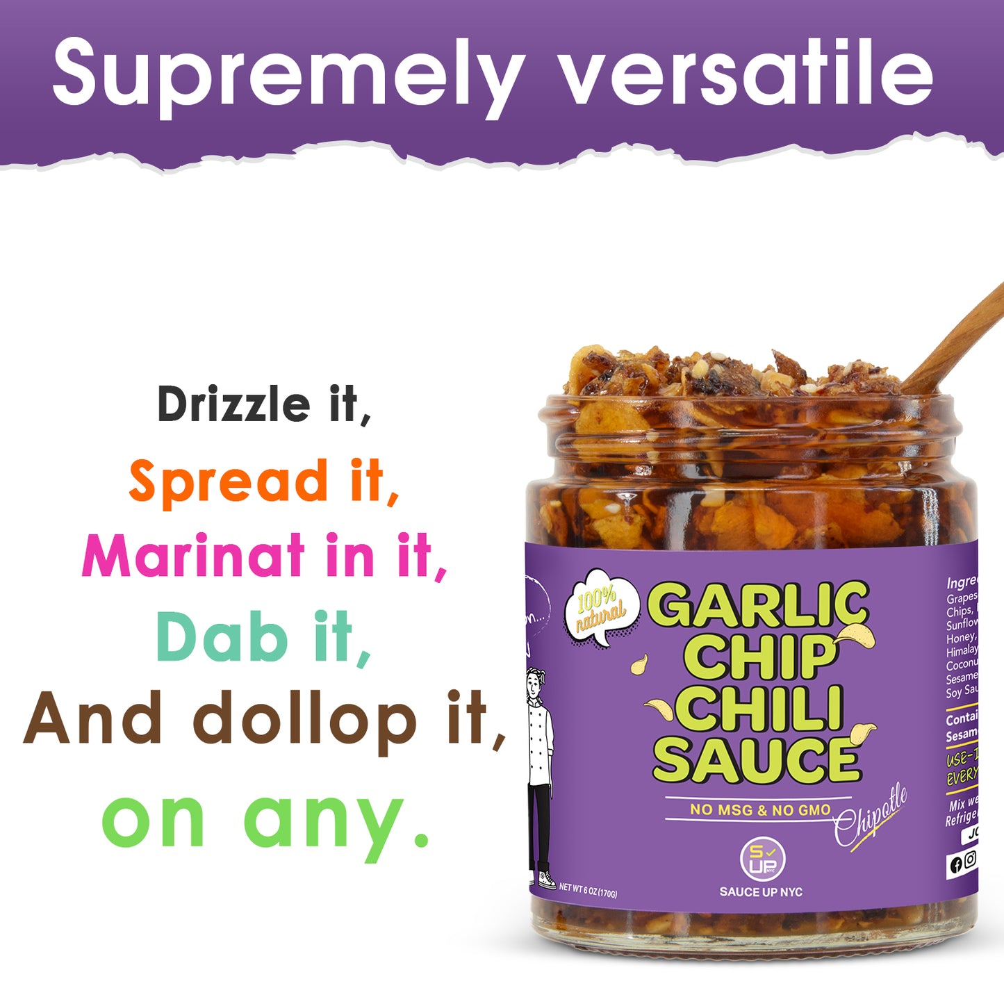 Garlic Chip Chili Sauce ( Chipotle )