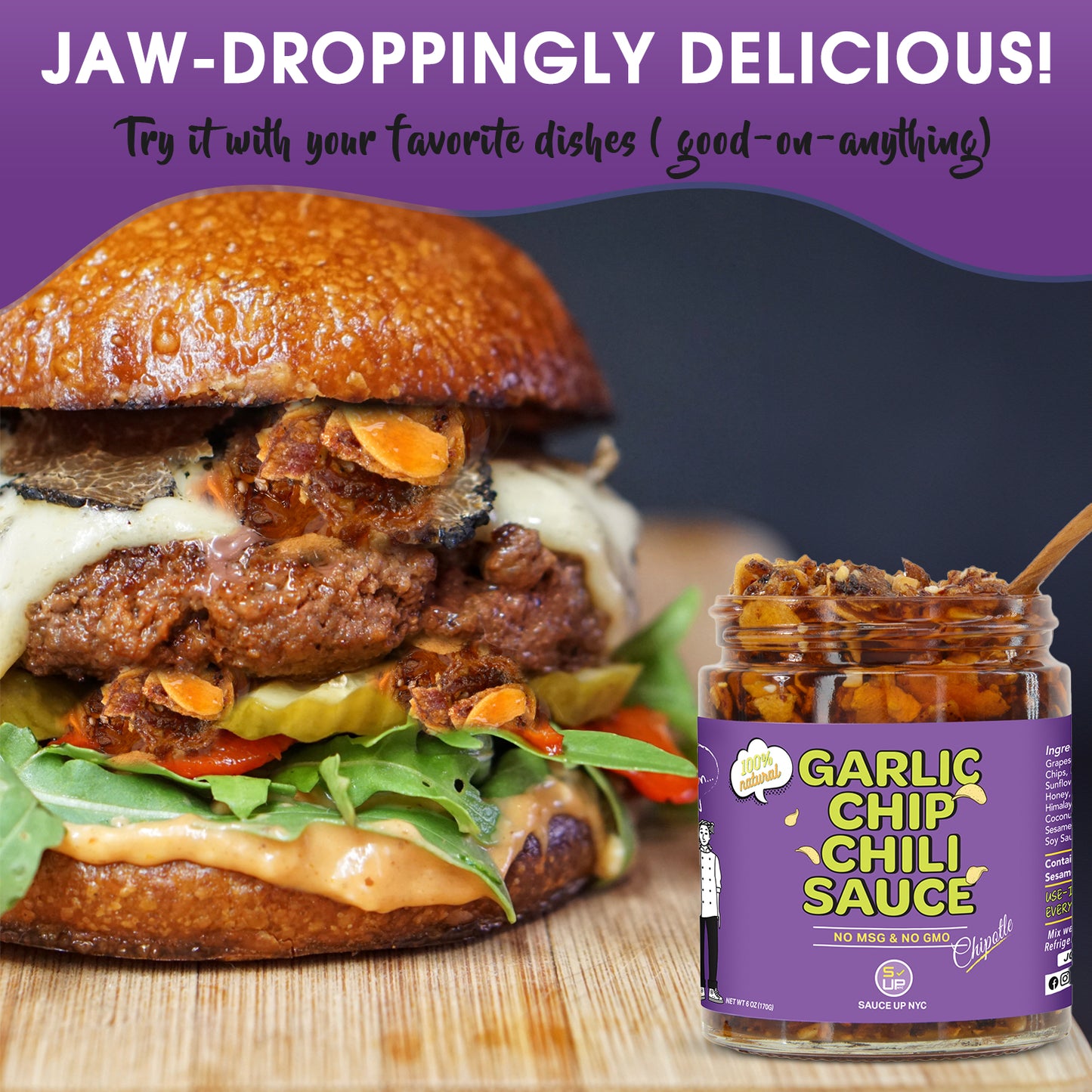 Garlic Chip Chili Sauce ( Chipotle )