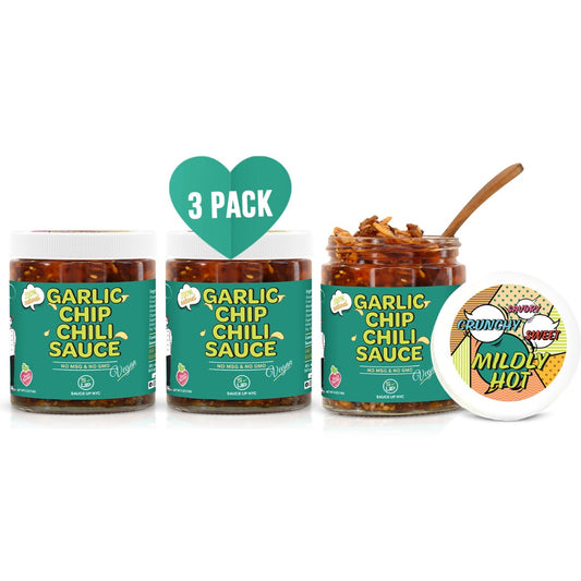 Garlic Chip Chili Sauce ( Vegan ) - 3PK