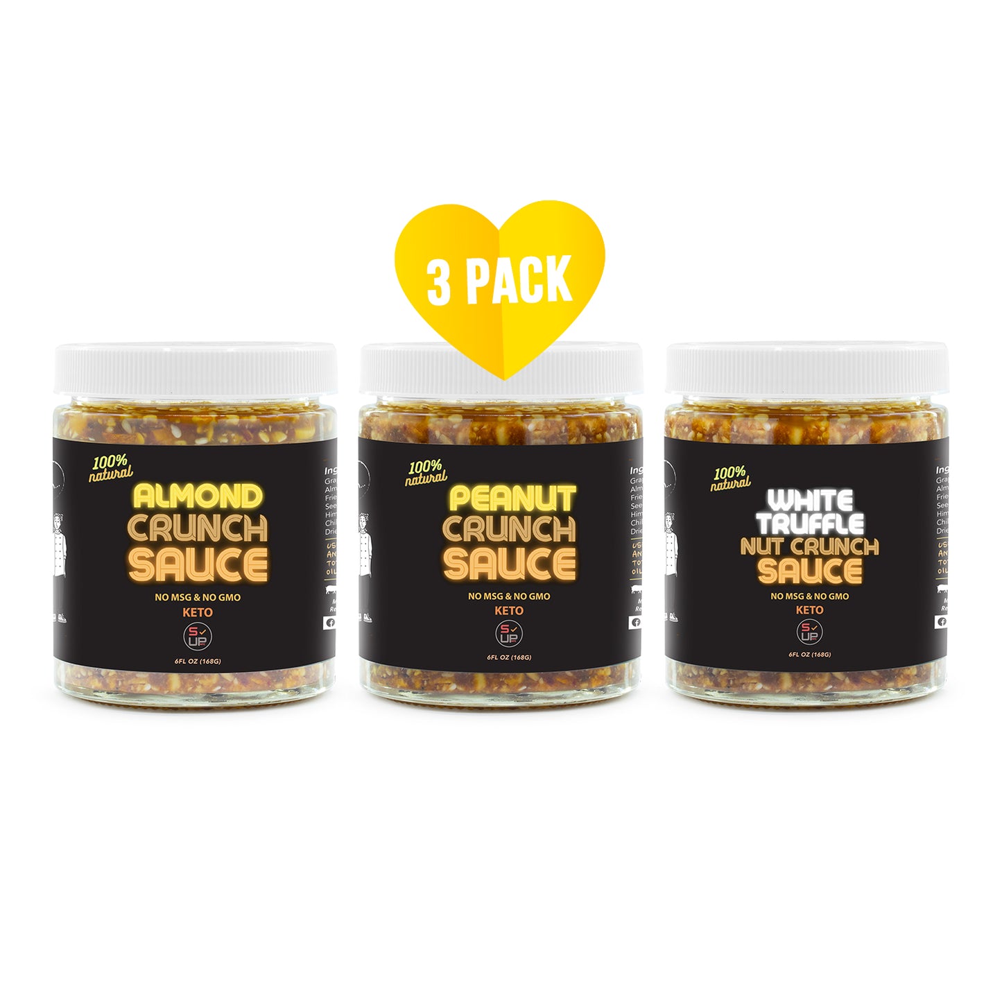 Almond + Peanut + White Truffle Nut - Crunch Sauce