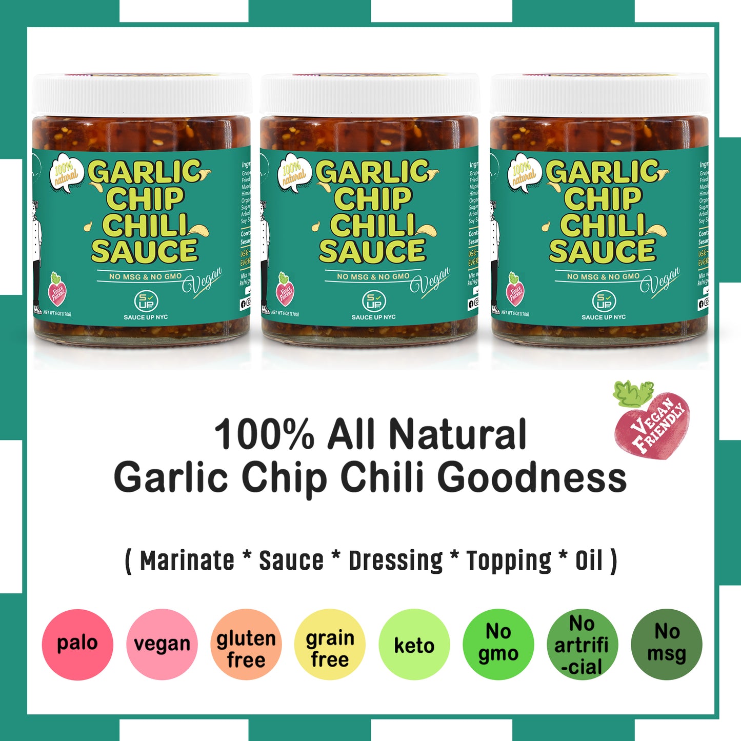 Garlic Chip Chili Sauce ( Vegan )